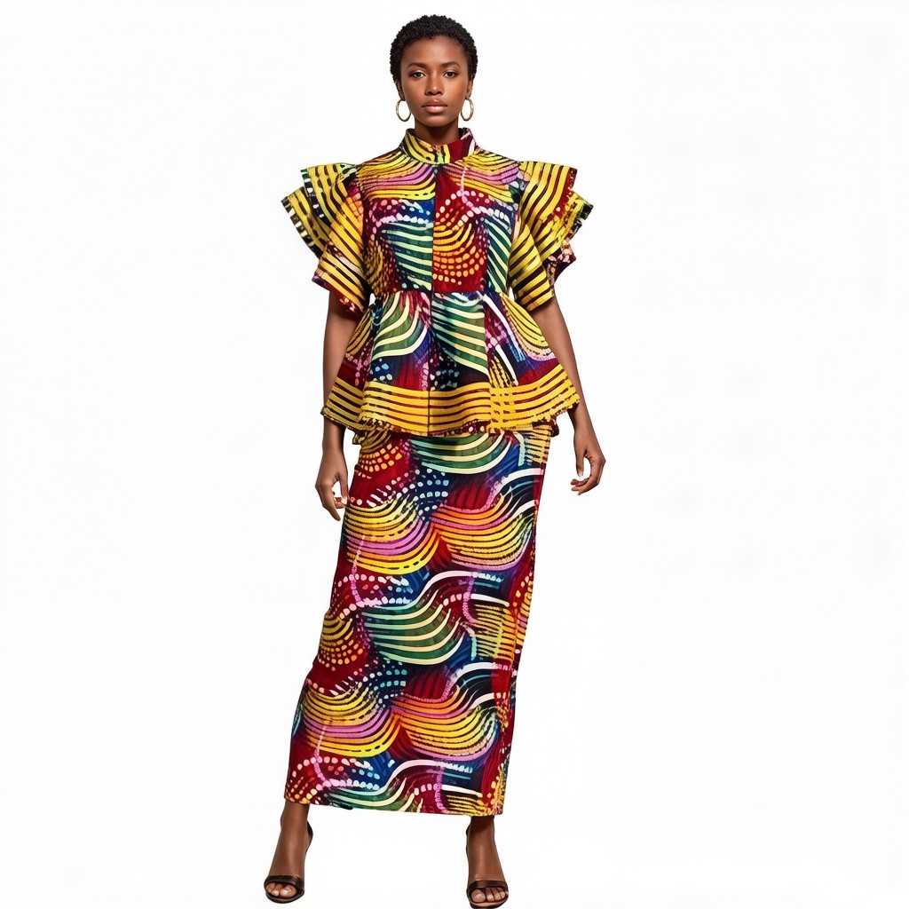 Sample Clothes for Sale Womens African Dashiki Suits Print Nigerian Outfits