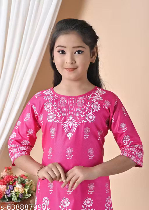 PRINTED DAILY WEAR PRINTED KURTI AND PLAZZOS SET WITH DUPATTA PACK OF ONE