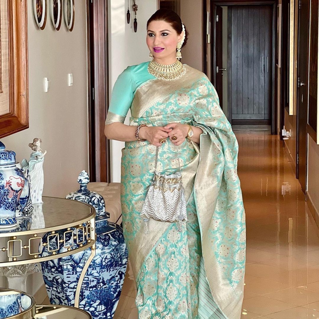 Bridal Party Saree Sari Heavy Work Indian New Bollywood Wedding Ethnic embroider
