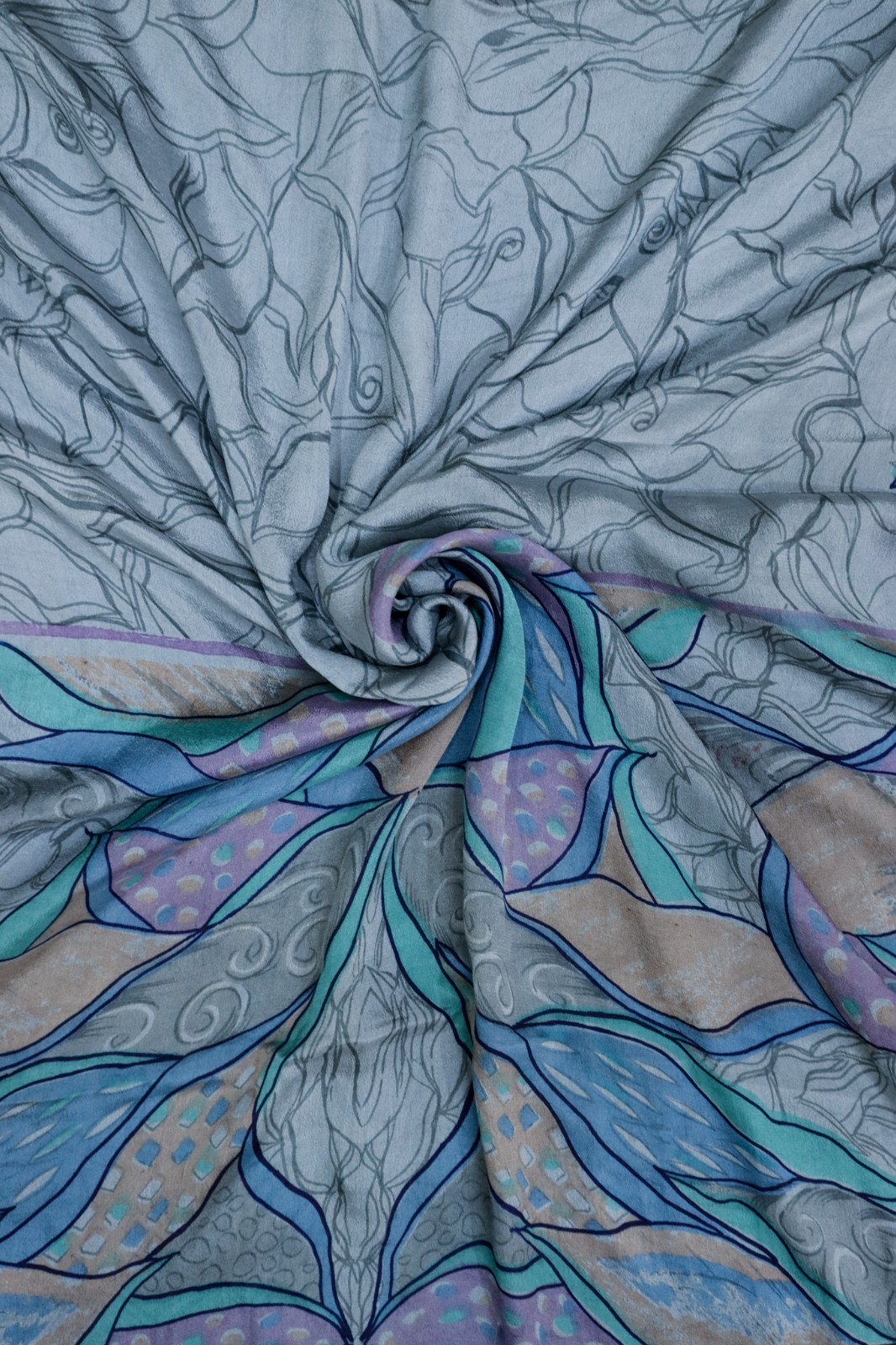 Vintage Chiffon Silk Saree, Lightweight Fabric for DIY & Sewing CS1237