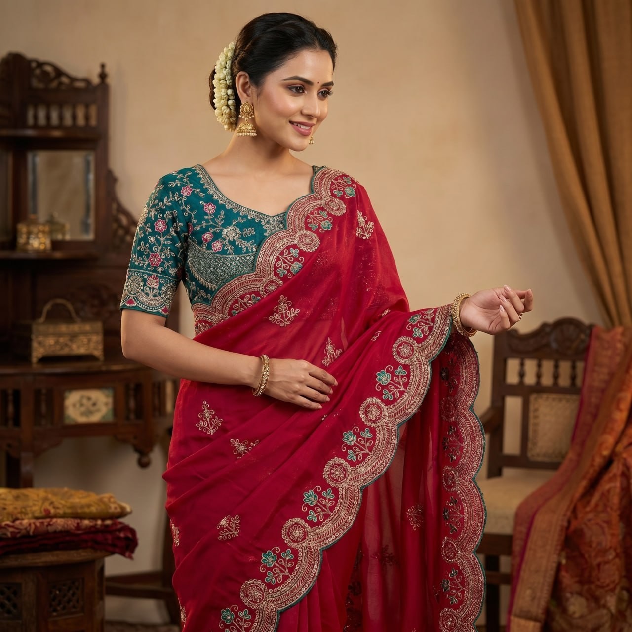 Saree Blouse Bollywood Party Wear Indian Pakistani New Sari Wedding Designer