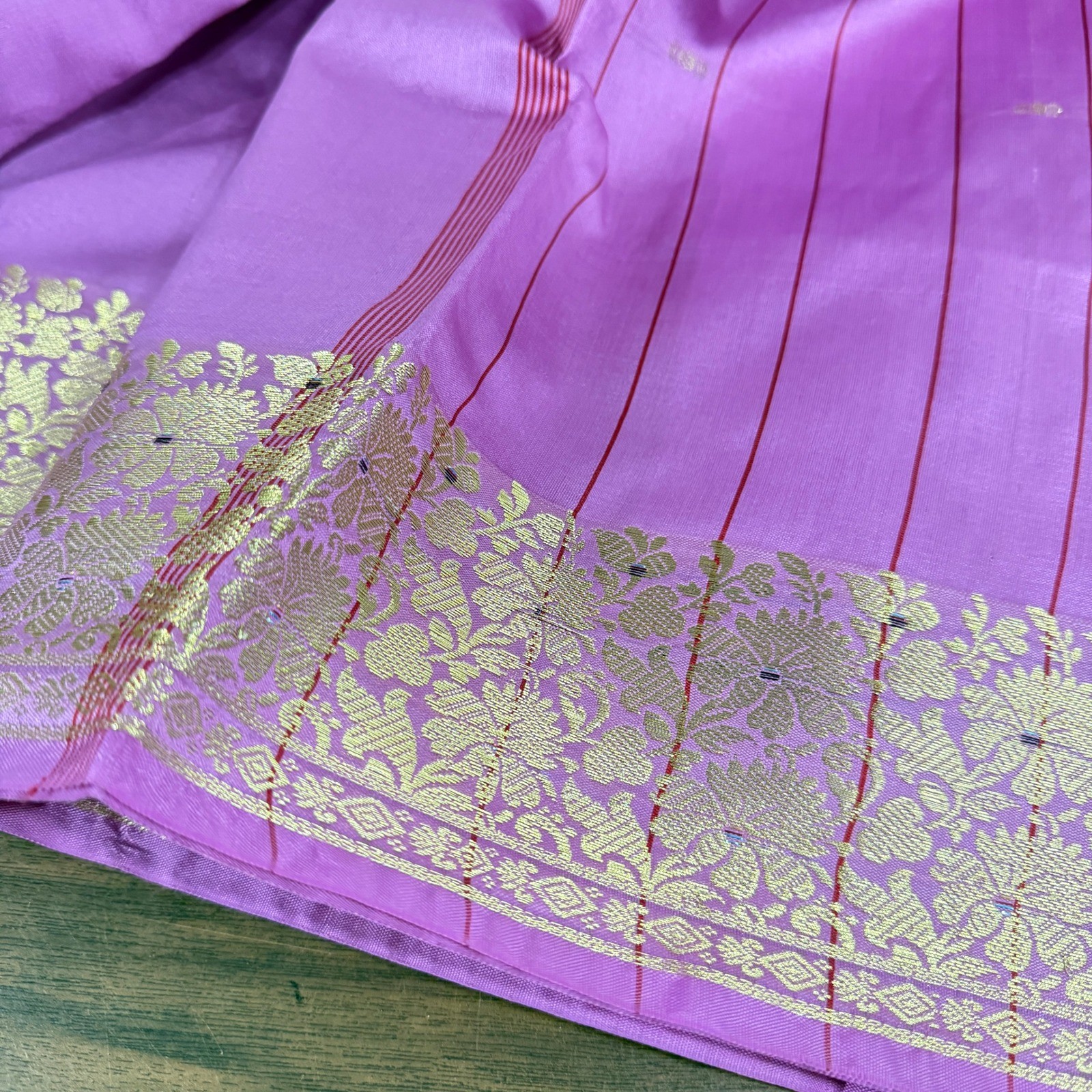 NEW Indian Womens Brocade ART/Artificial Silk Sari SAREE Light Purple w/Blouse
