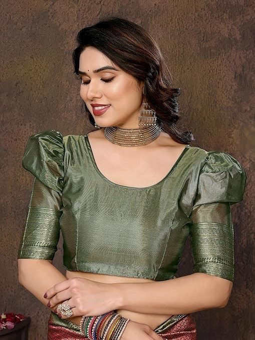 Women’s Banarasi Kanjivaram Art Silk Saree with Blouse Material