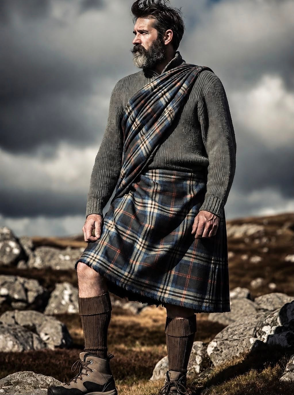 Traditional Scottish Great kilt For Men Available in 50+ Tartans