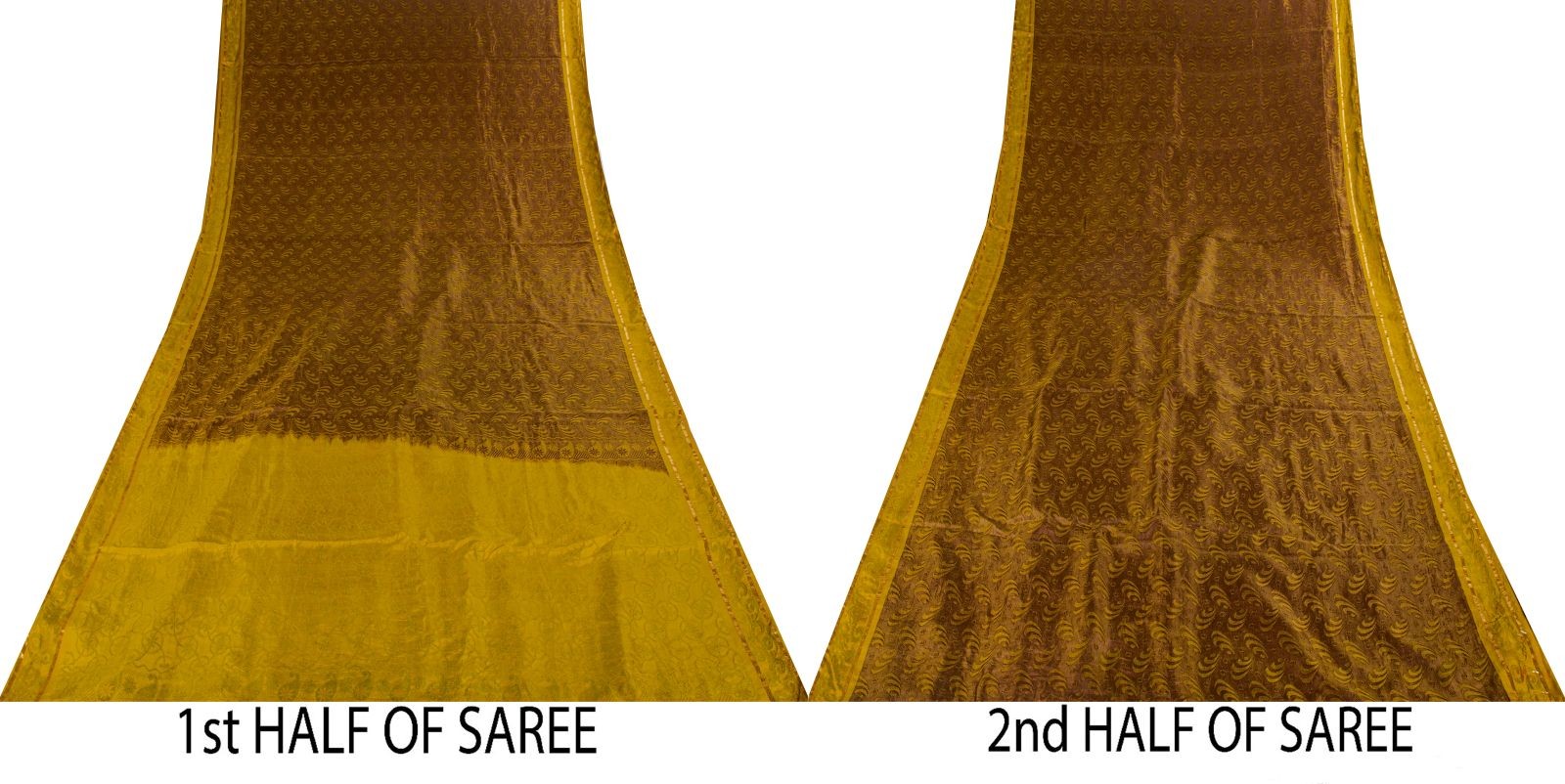 Sanskriti Vintage Saree Green Pure Silk Woven Wedding Sari 5+Yard Craft Fabric
