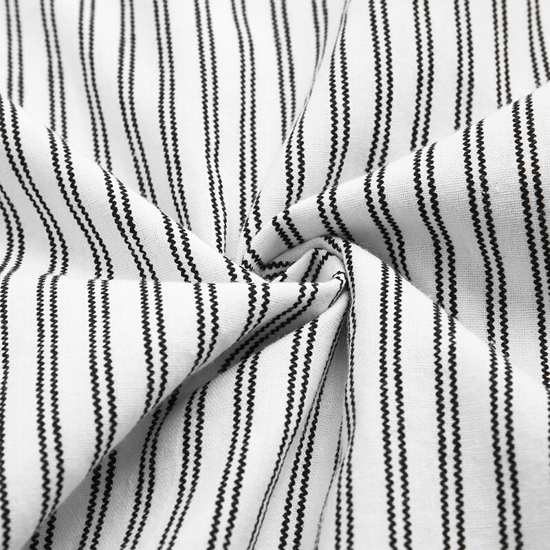 Fashion Men’s Muslim Short Sleeve Striped Thobe Saudi Arab Islamic Jubba Kaftan
