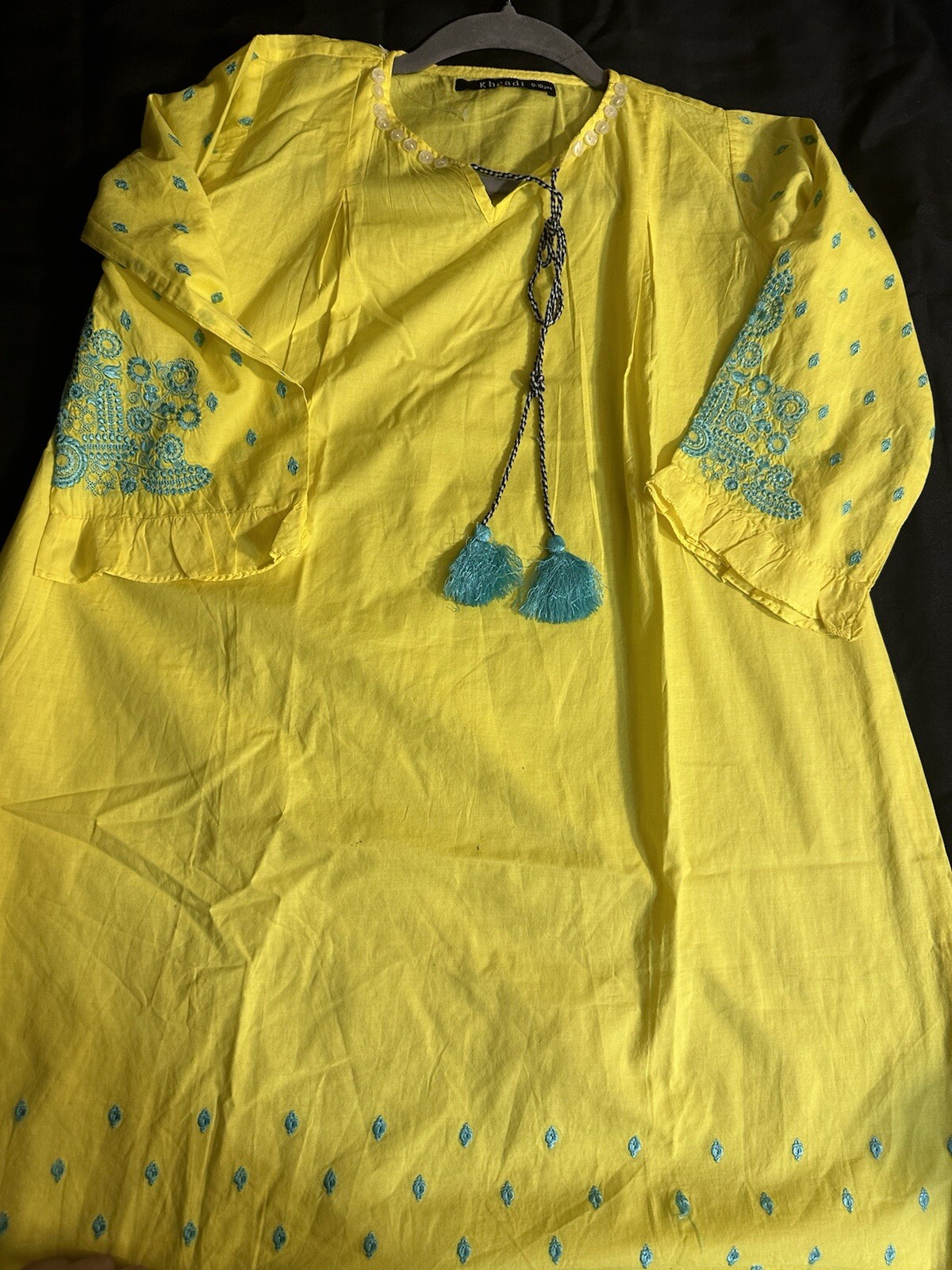 ‼️KHAADI BRAND BEAUTIFUL EMB KURTIS/SHIRT ONLY-Clearance – Many Sizes- $14 Only