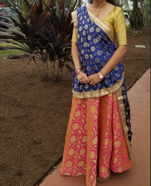 Designer Wedding Chaniya choli Lahengha LENGHA Blouse dress Pink blue gold