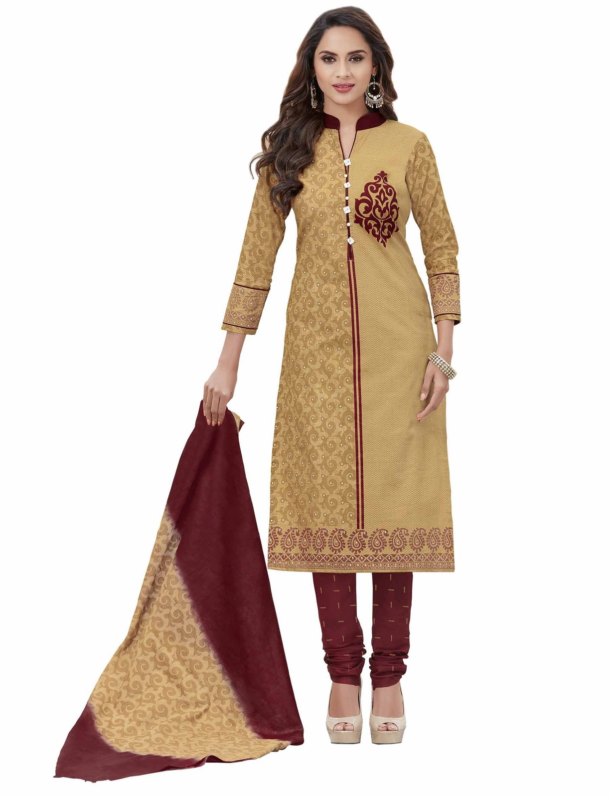Miraan Women Cotton Un-Stitched Dress Material