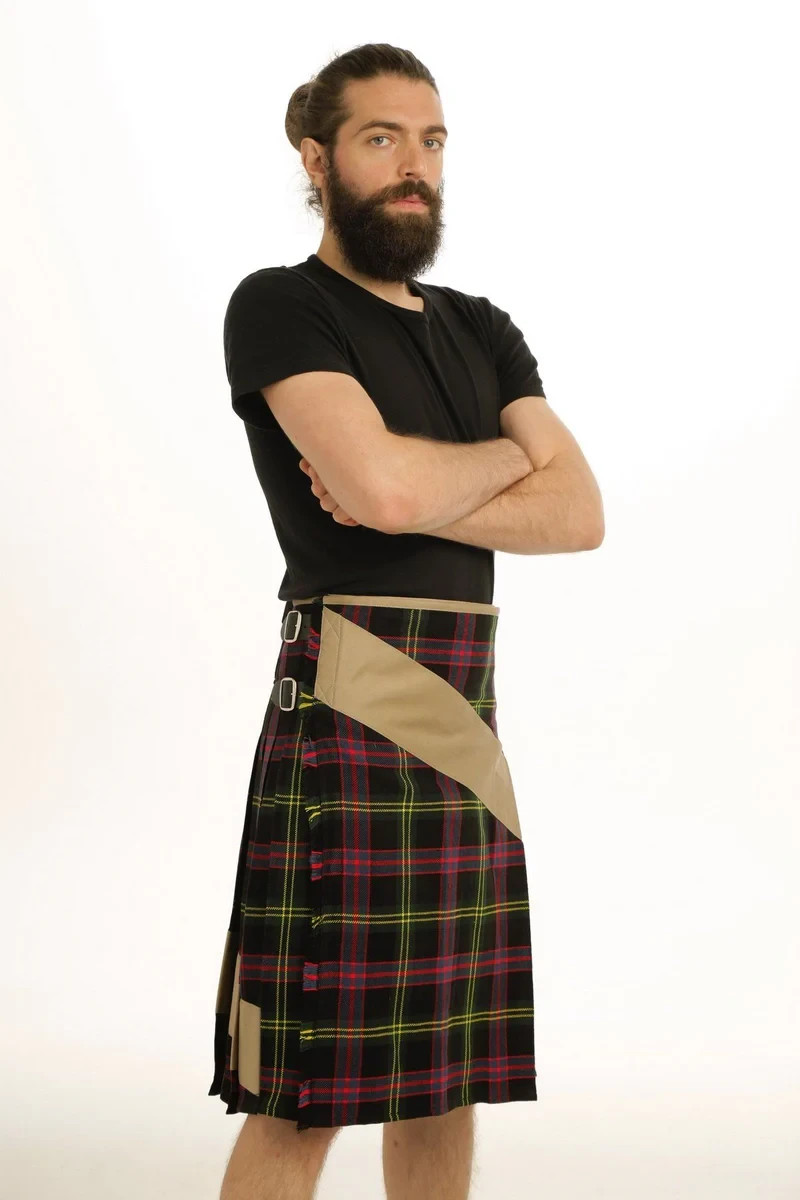 Khaki Belt Hybrid Kilt