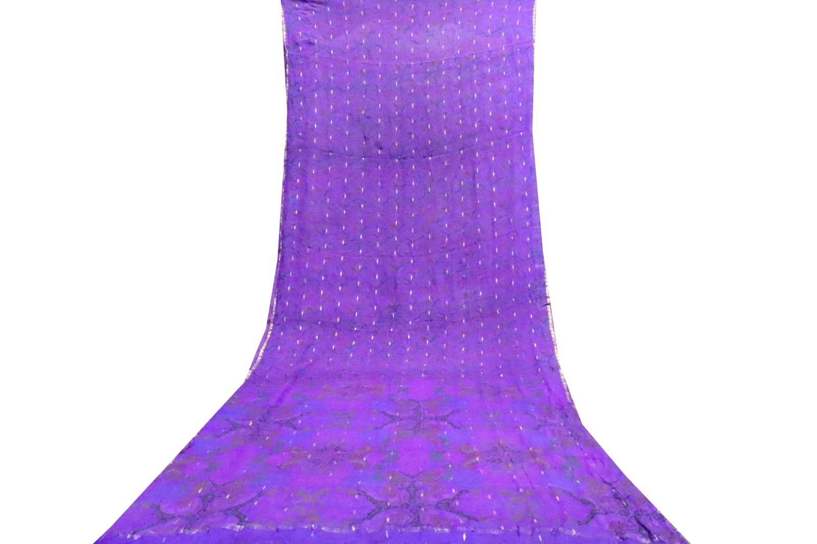 Vintage Chiffon Silk Saree, Lightweight Fabric for DIY & Sewing CS1301