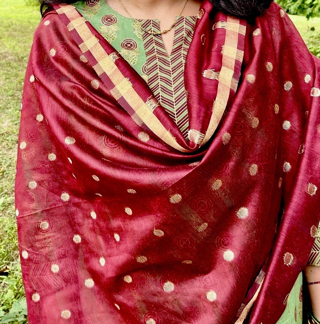 Traditional Indian Kurti Set With dupatta and Palazzo Pants