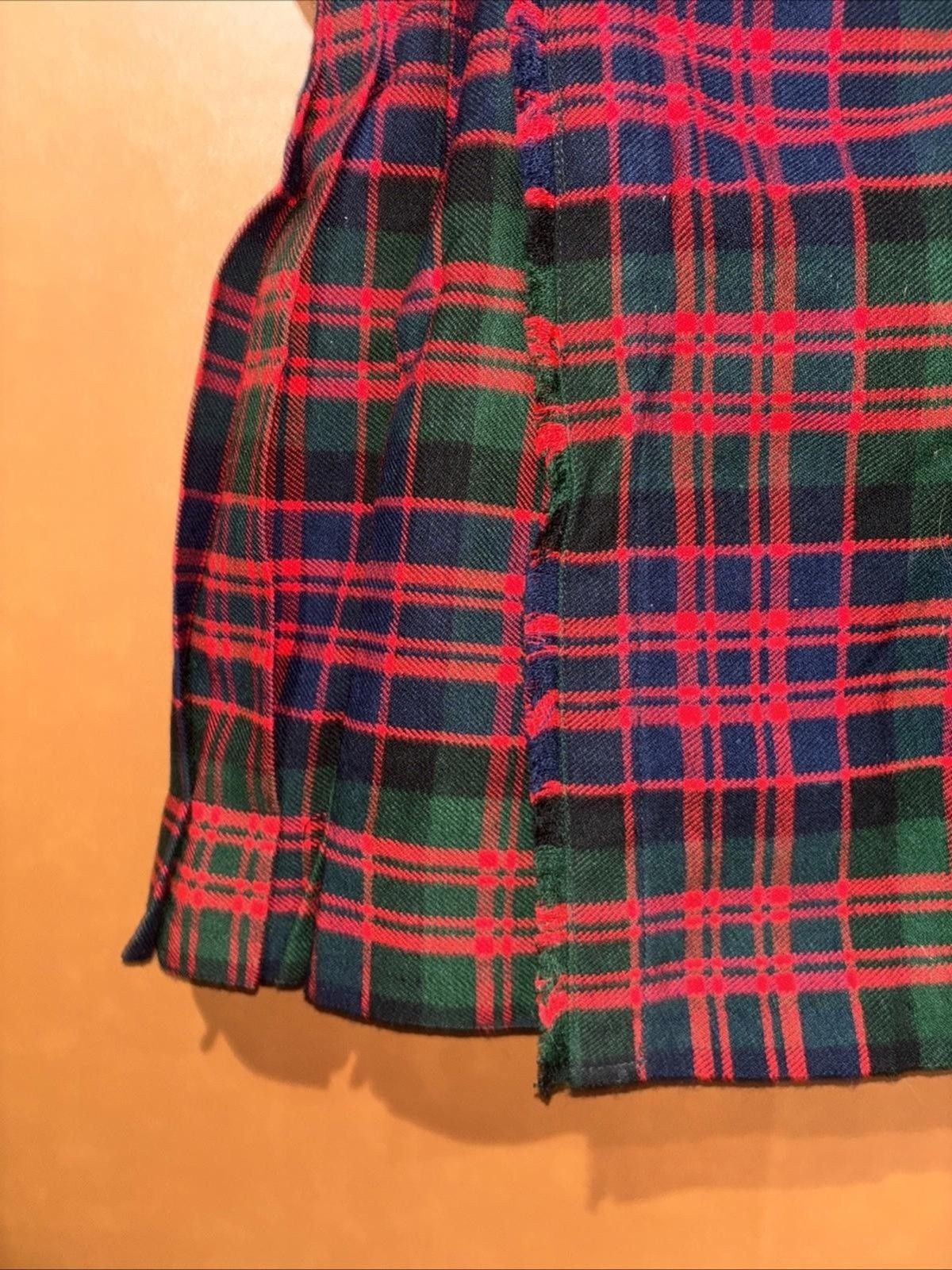 Claymore Highland Apparel Wool Blend Kilt SZ 30 Red Black Plaid Tartan
