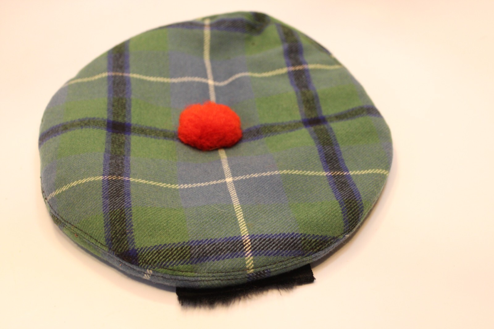 Vintage Wool Scottish Tam O’Shanter Clan Douglas Tartan Hat Scotland Size 7