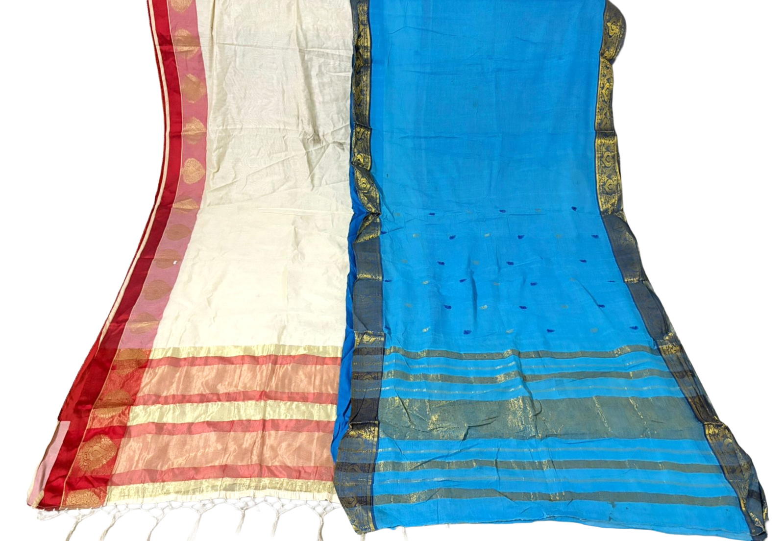 Black Bridal Dress Indian Vintage Embroidered Used Sari Dressmaking Cotton Sari