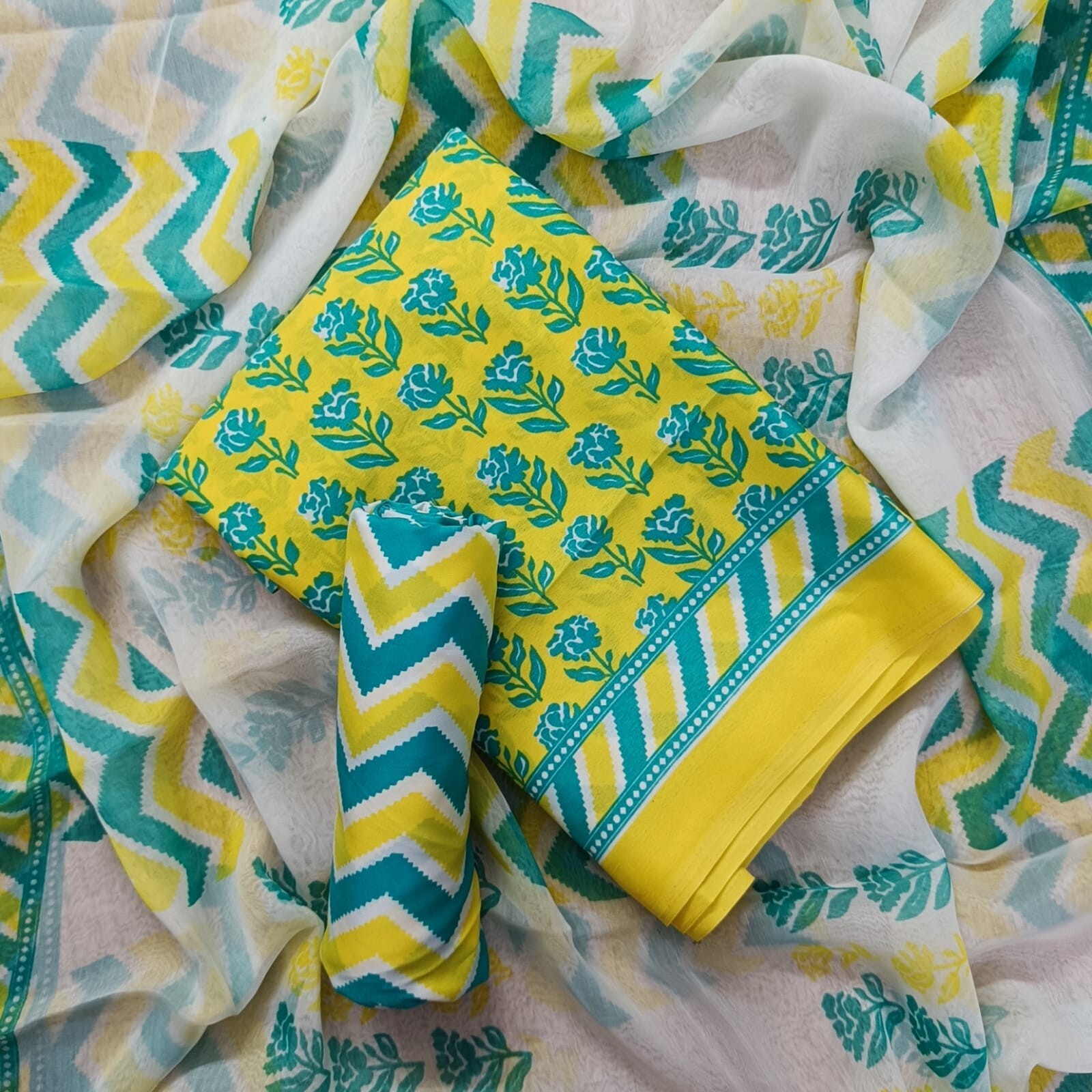 indian chiffon dress material new
