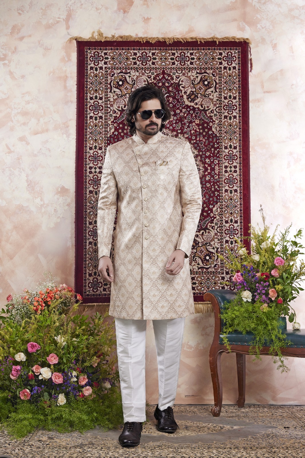 Mens Designer Wedding Bollywood Party Wear Traditional Indo Western Dress India