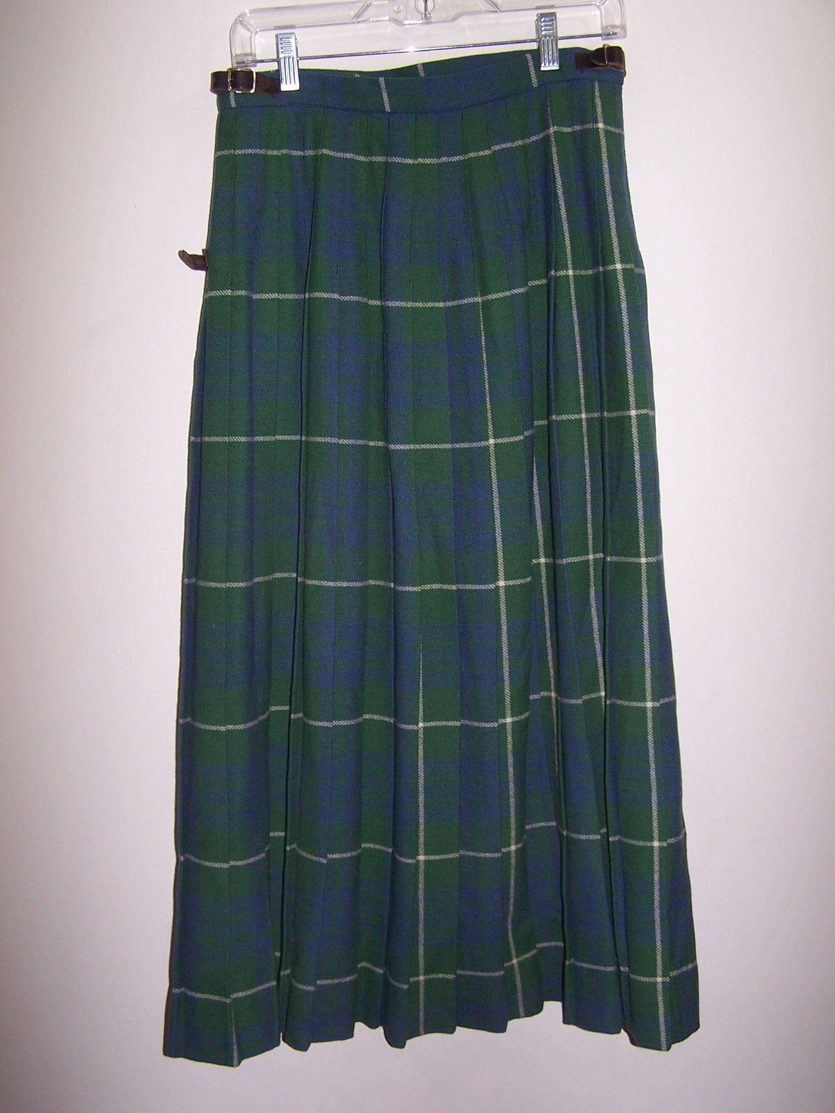 Vintage Clan Laird Scottish Tartan Wool Kilt Skirt Hips 42″ 107cm – Waist 30″