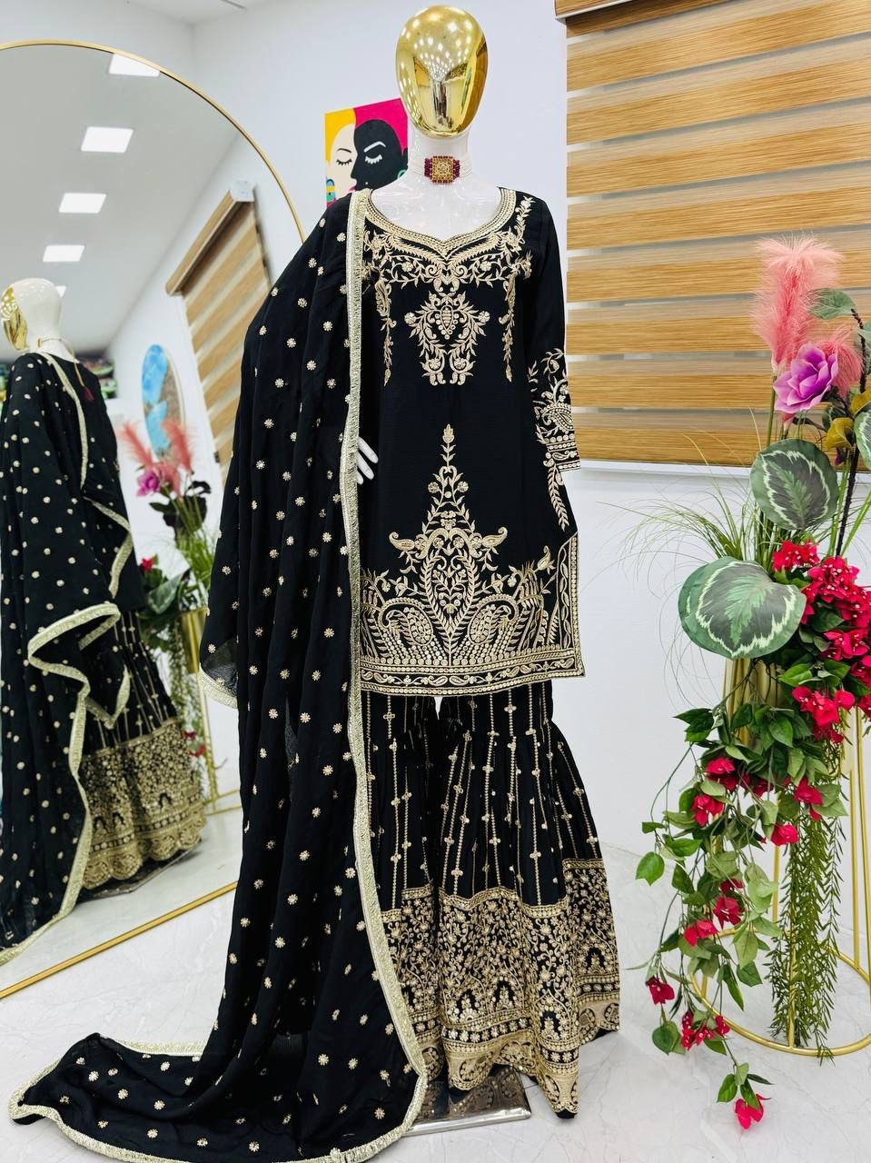 SALWAR KAMEEZ PAKISTANI INDIAN WEDDING PARTY WEAR DRESS BOLLYWOOD SUIT SHARARA