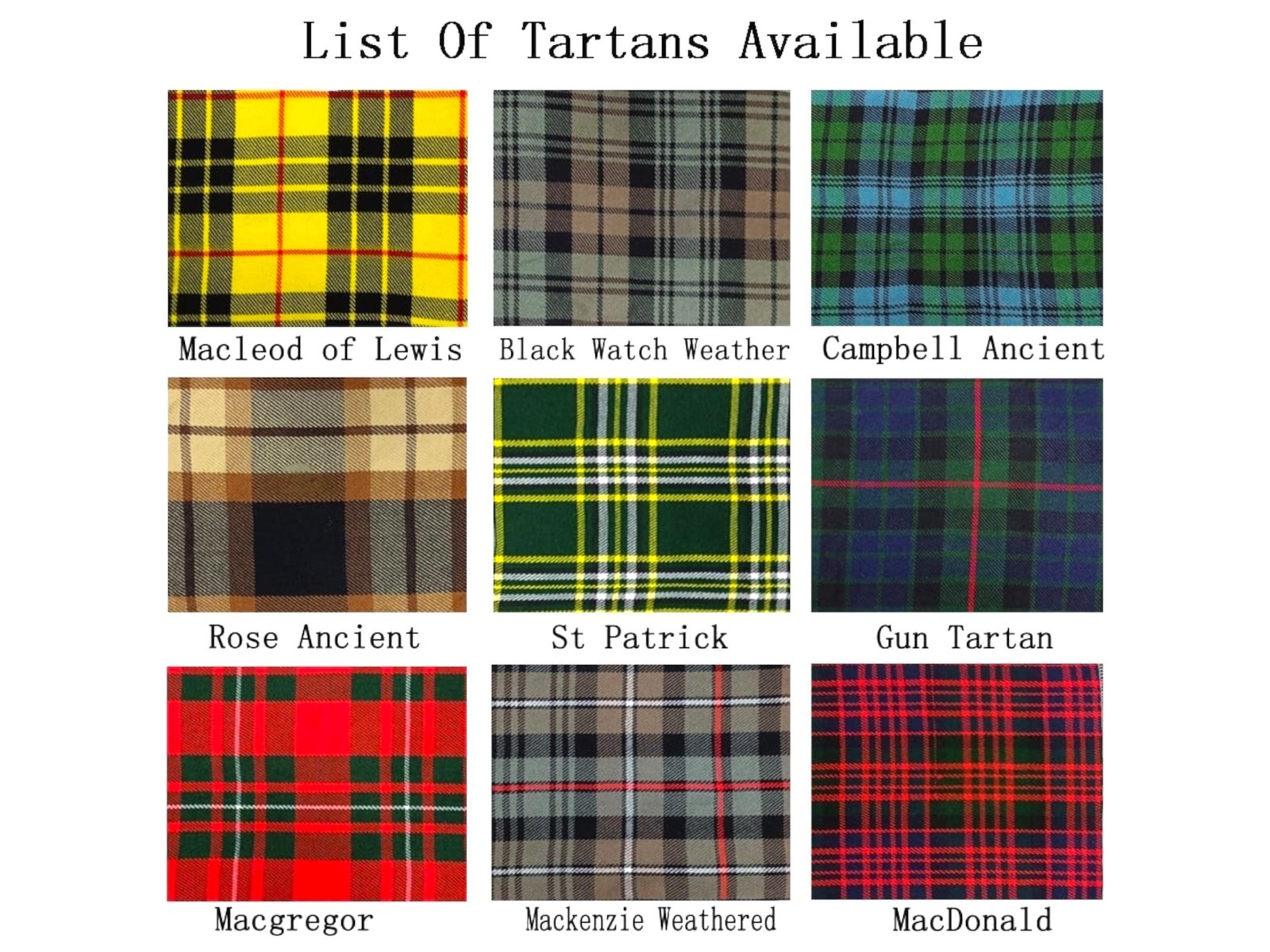 Scottish Traditional Tam o’ Shanter Acrylic Wool Kilt Hat & Matching Scarf