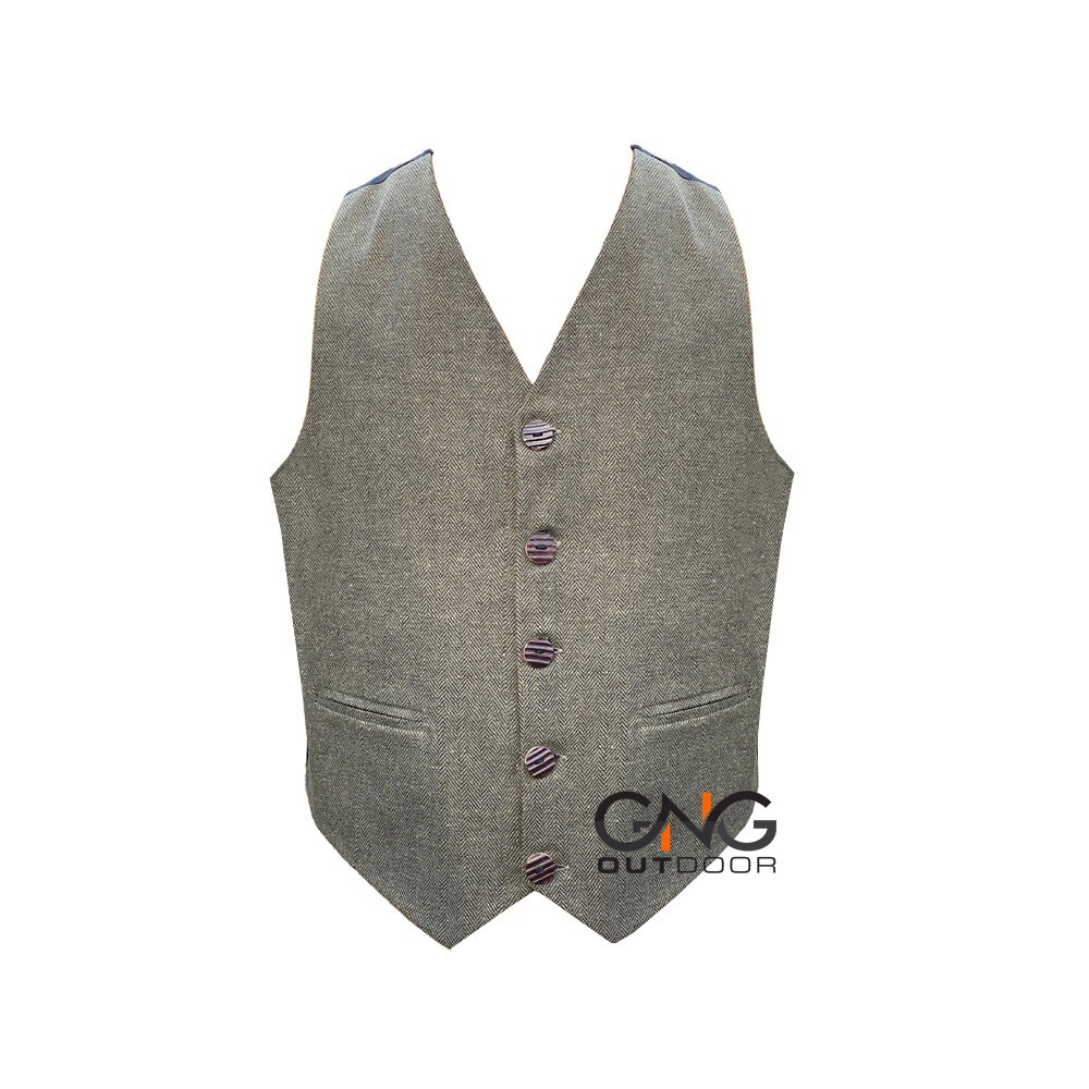 Scottish Green Tweed wool Argyle jacket Men’s kilt jacket