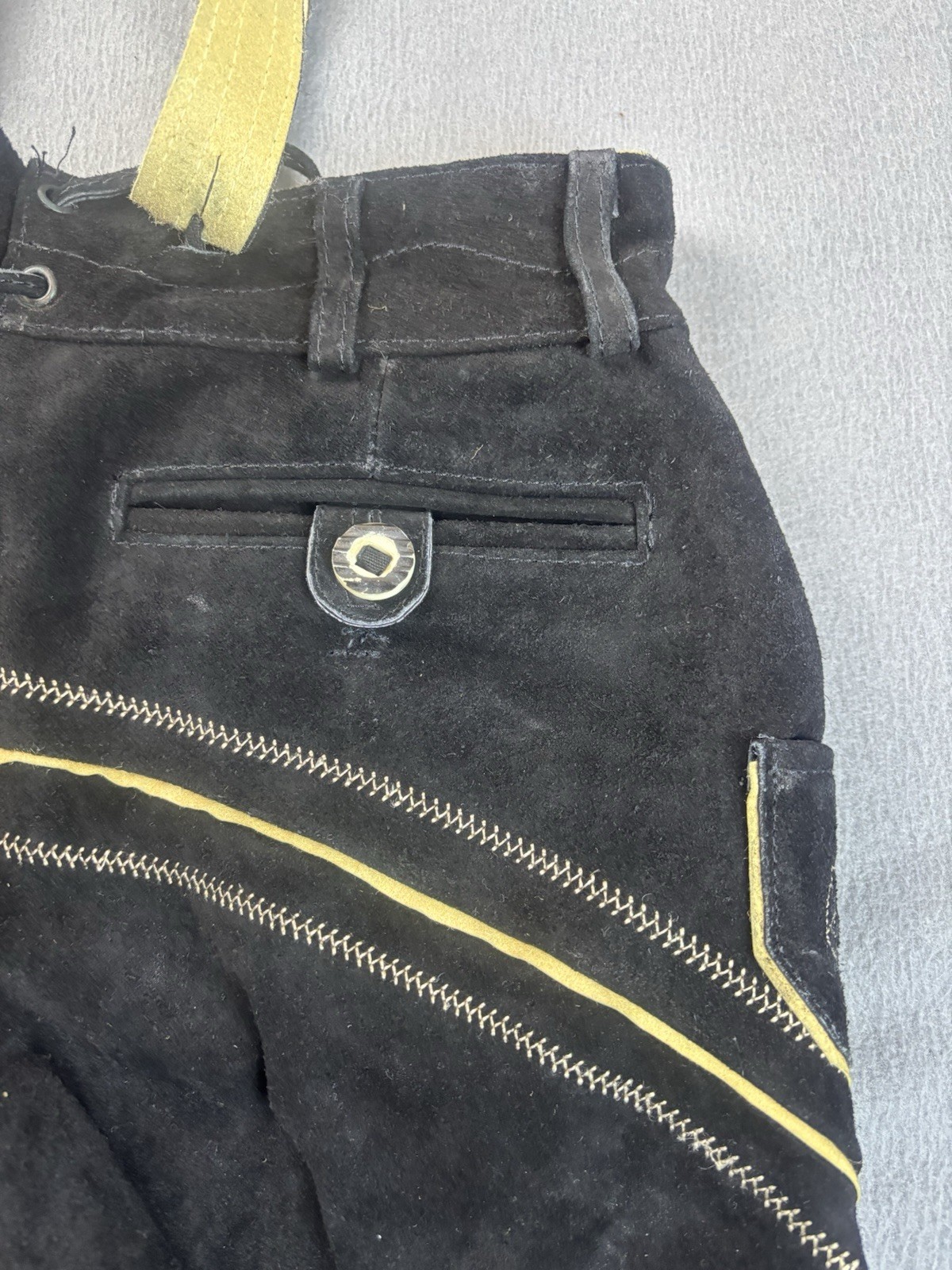German Trachten Moden Oktoberfest Bliss-Munich.De Men Leather Black Size 48