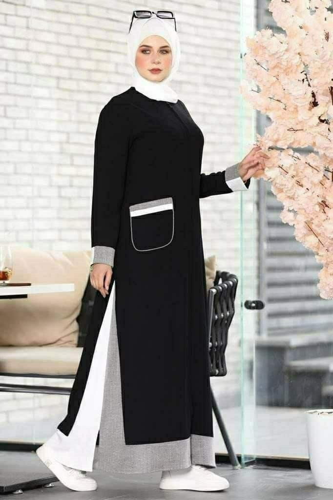 Women Kaftan Abaya Jilbab Long Sleeve Islamic Muslim Dubai Gown Robe Maxi Dress