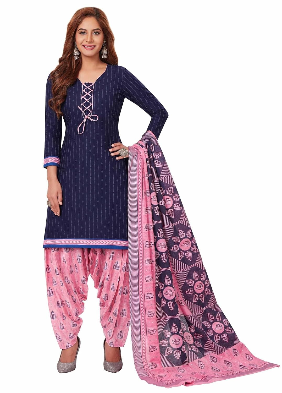 Cotton Printed Readymade Salwar Suit For Women