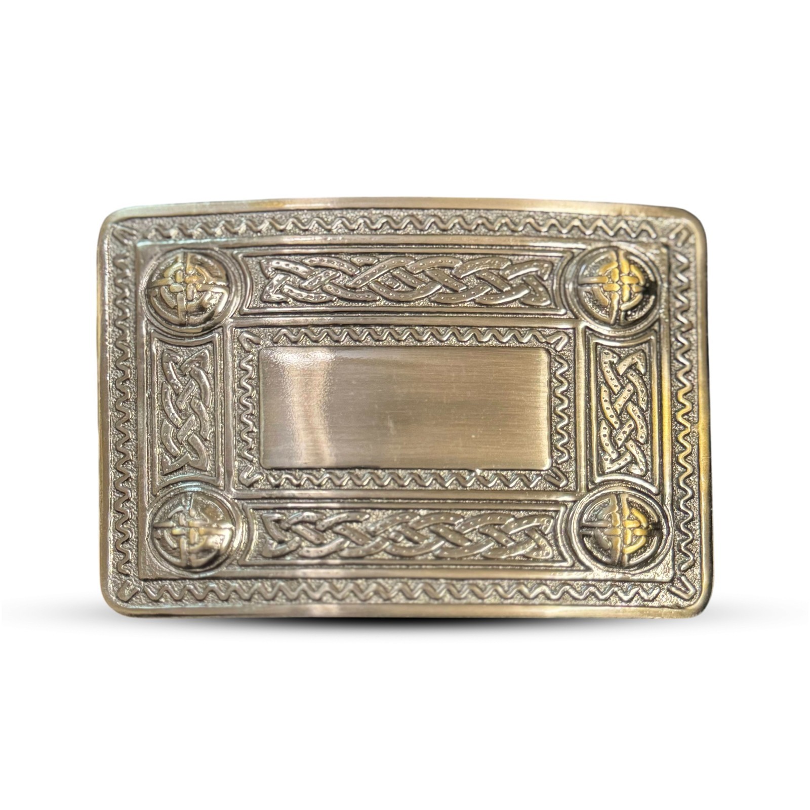 Scottish Highland CELTIC KNOT Kilt Belt Nickel Antique Finished