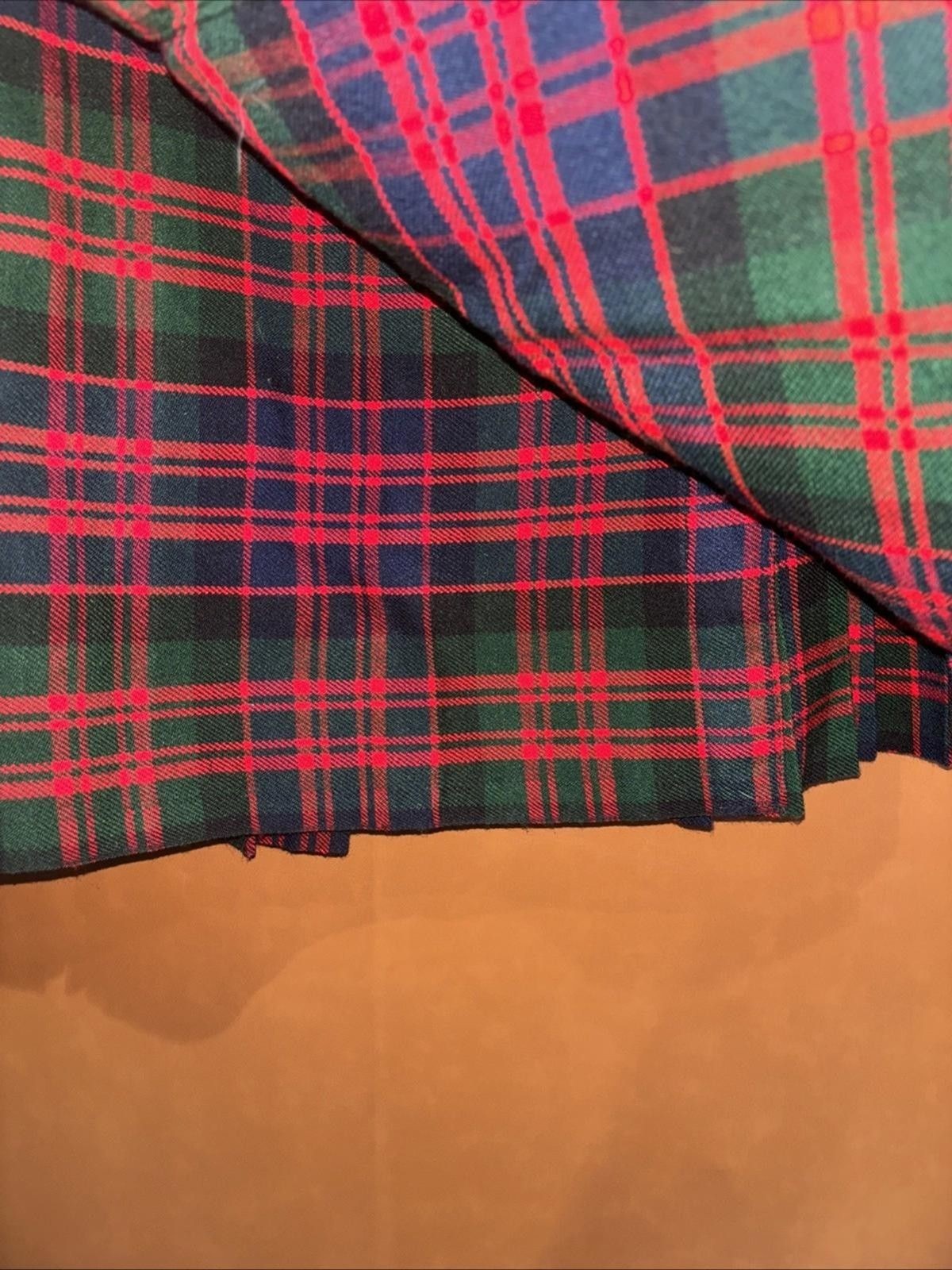 Claymore Highland Apparel Wool Blend Kilt SZ 30 Red Black Plaid Tartan