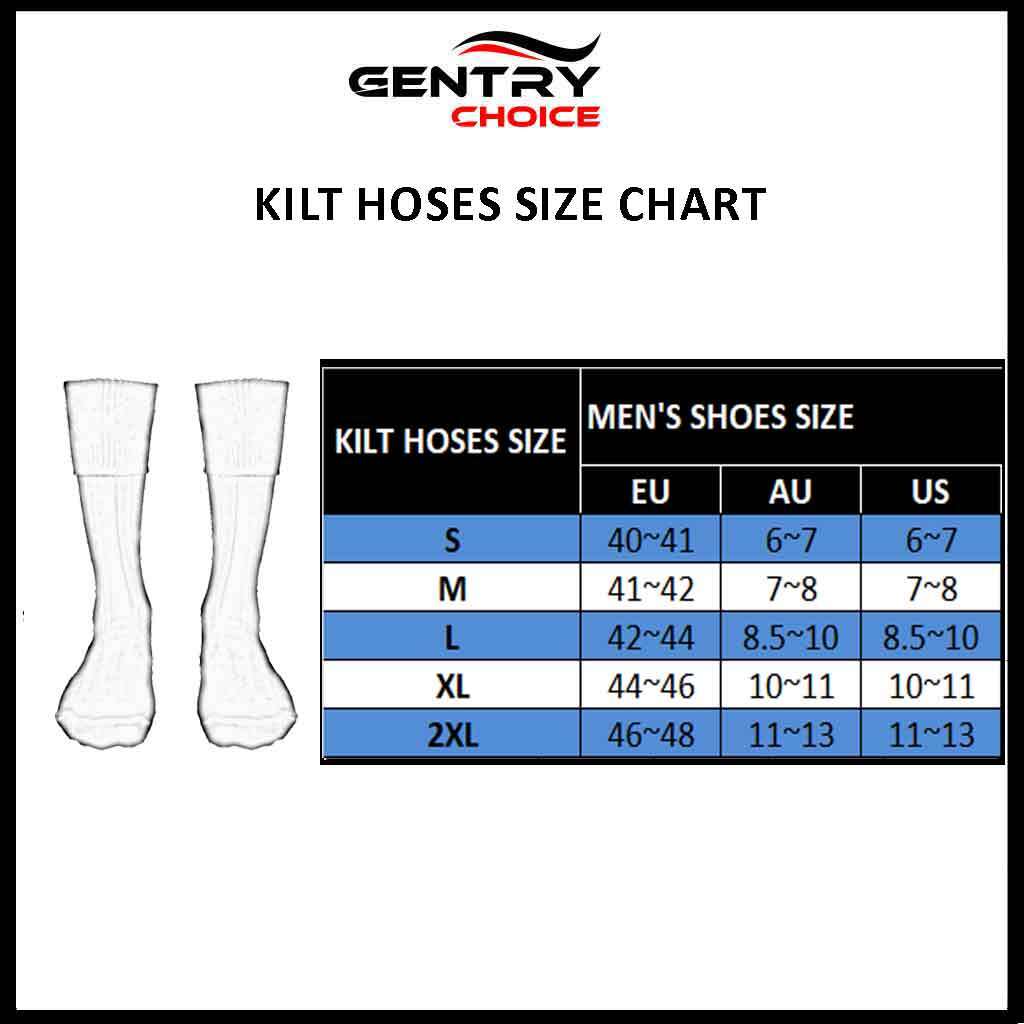 Highlander Scottish Kilt Hose Striped White Traditional Kilt Outfit Accessories