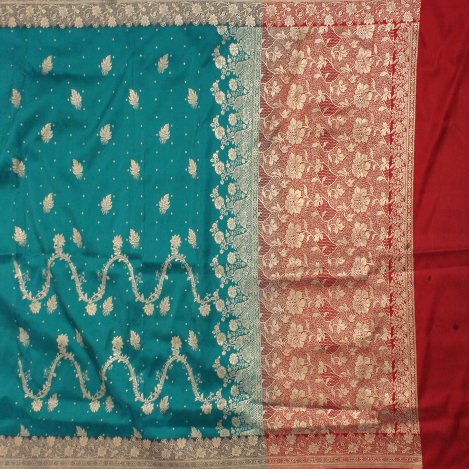 Vintage Heavy Sarees Art Silk Banarasi Brocade Zari Woven Premium Sari Fabric