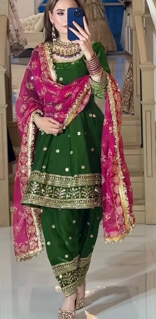 Pakistani Farsi Salwar Kameez Ready to Wear Dhoti Suits Bollywood Wedding Party