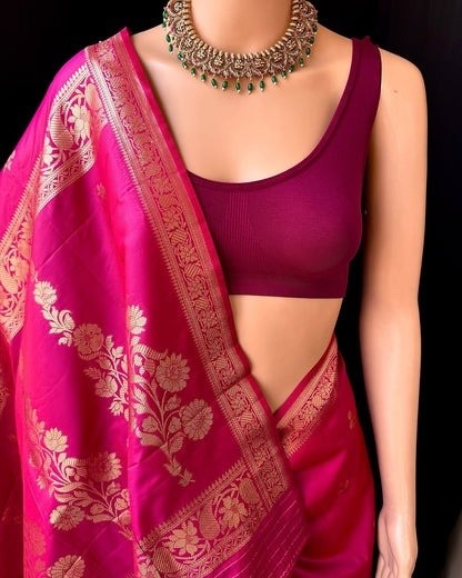 Designer Sari Bollywood Bridal Silk Saree Blouse South Indian Ethnic Ready made