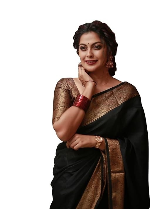 Woven Kanjivaram Soft Lichi Silk Embellished Banarasi Saree With Blouse Piece