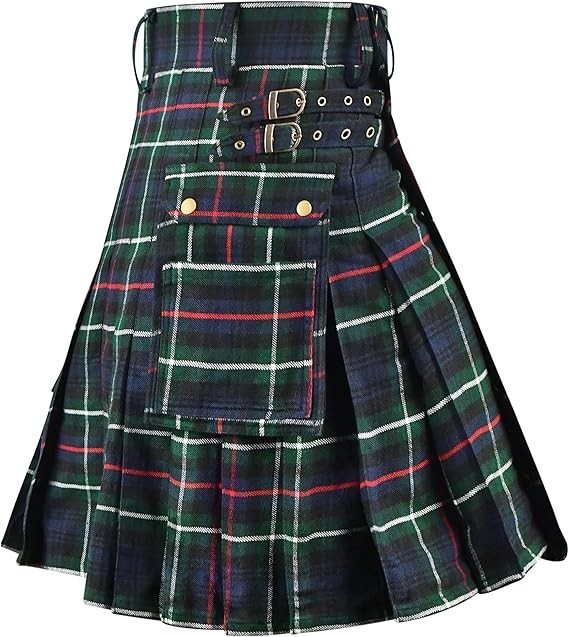 Mackenzie Tartan Utility Kilt Package – Acrylic Wool Kilt, Hose, Flashes
