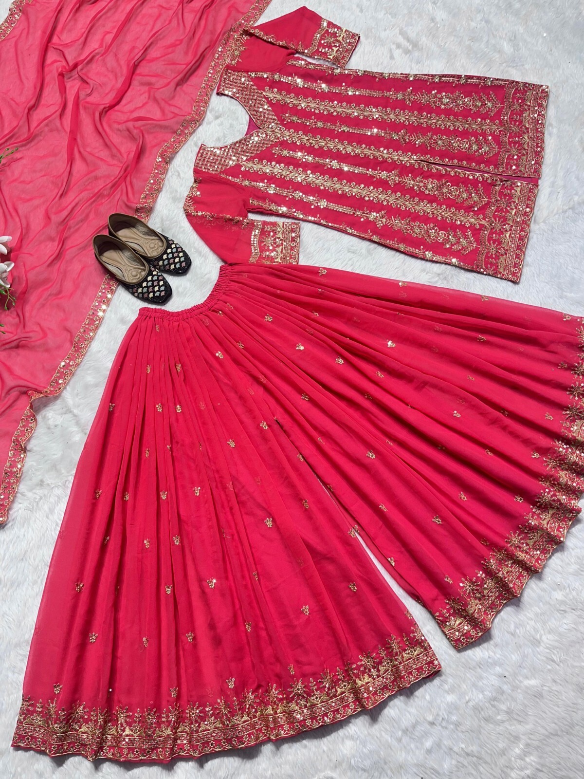 SALWAR KAMEEZ PAKISTANI INDIAN WEDDING PARTY WEAR DRESS BOLLYWOOD SUIT SHARARA 1