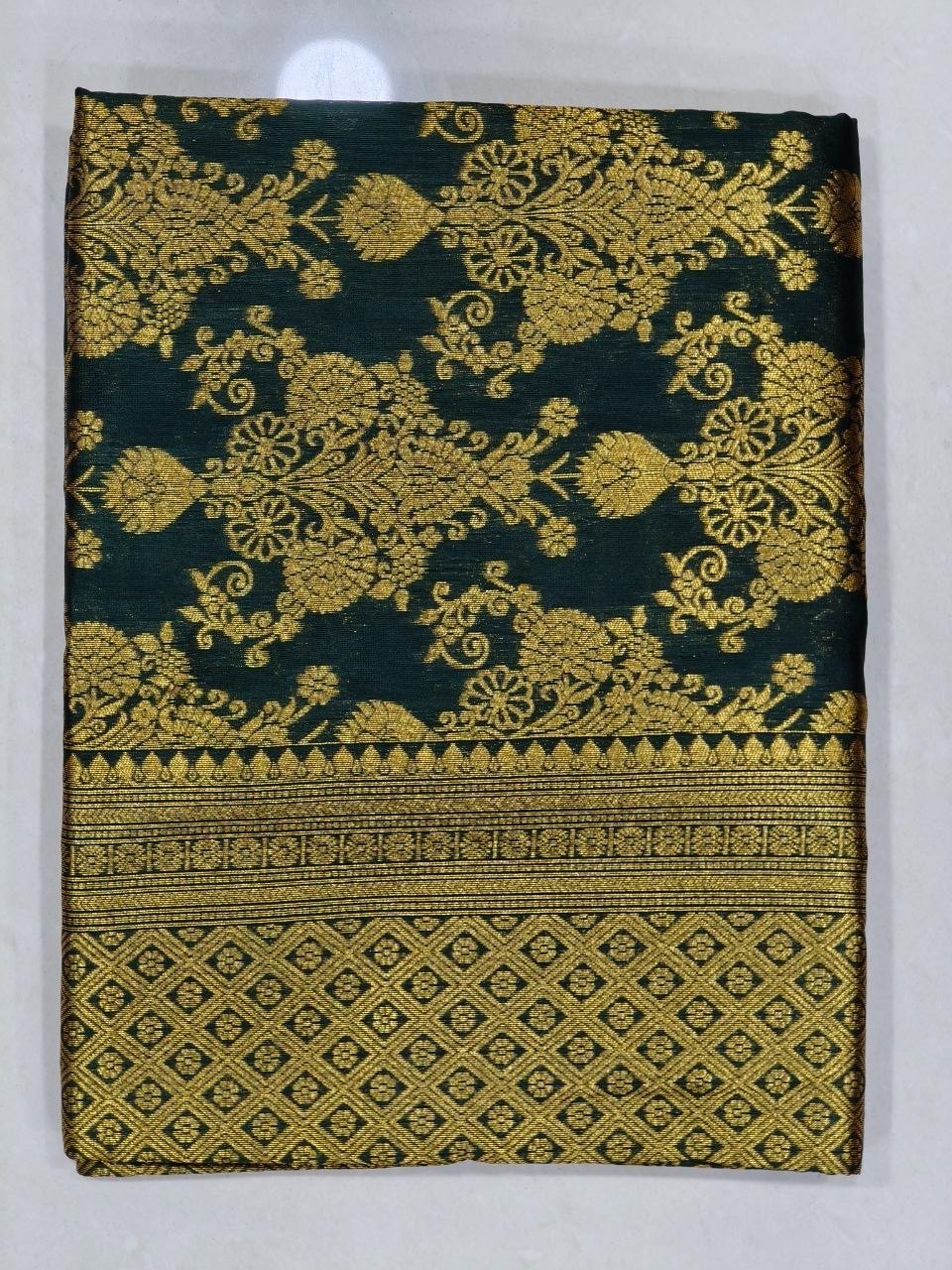 ETHNIC PURE BANARASI SILK SAREE WITH DESIGNER BLOUSE FOR WEDDING AND PARTY WEAR