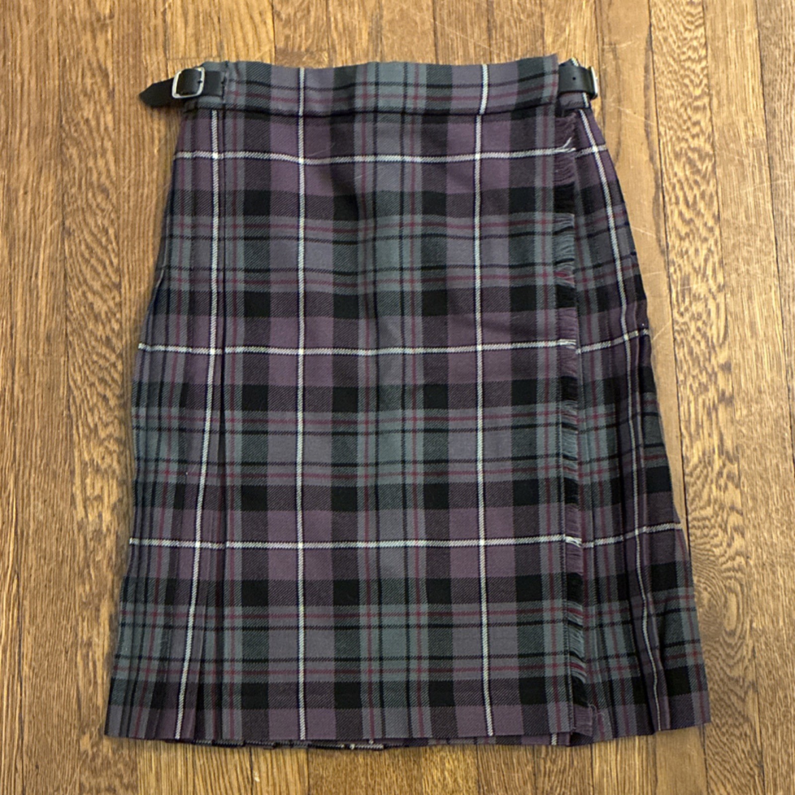 Jas Pringle Weavers Boys Traditional Kilt 100% Pure New Wool Purple 7-8 yrs