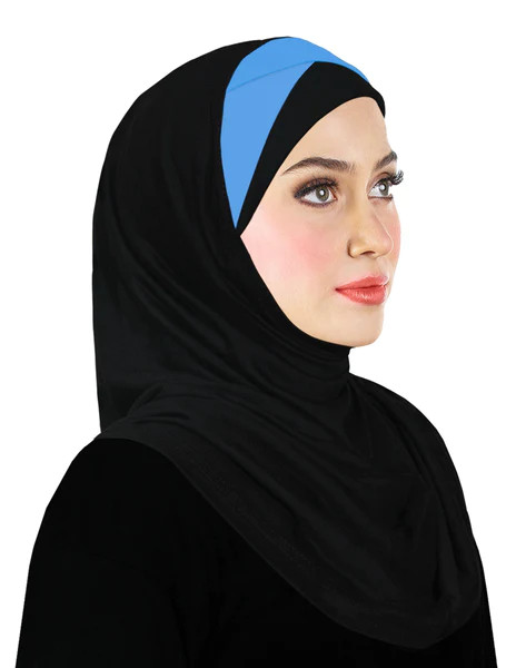 Lot of 12 Junior size Festive Amira Cotton Hijab 1 Color Pleats pull on Hijabs