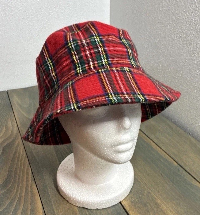 Tartan Traditions- Essence Of Scottish Heritage -Bucket Hat Cap -Red