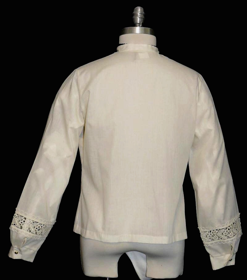 M B41″ Soft Cream EYELET LACE BLOUSE Shirt Top for German Dirndl Victorian Dress
