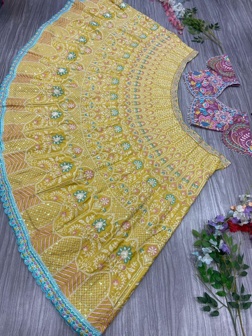 Latest Kasturi Silk Yellow Lehenga Choli With Net Dupatta For Reception Wear
