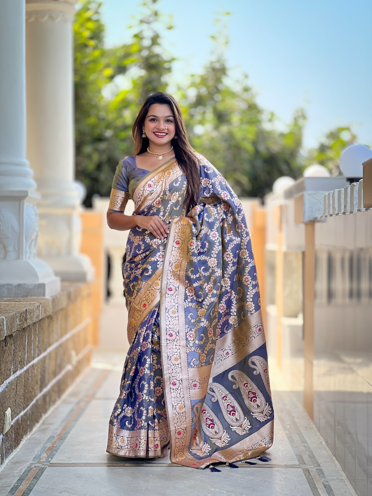 NEW SAREE BLOUSE NEW SARI INDIAN WEDDING DESIGNER PAKISTANI PARTY WEAR BOLLYWOOD