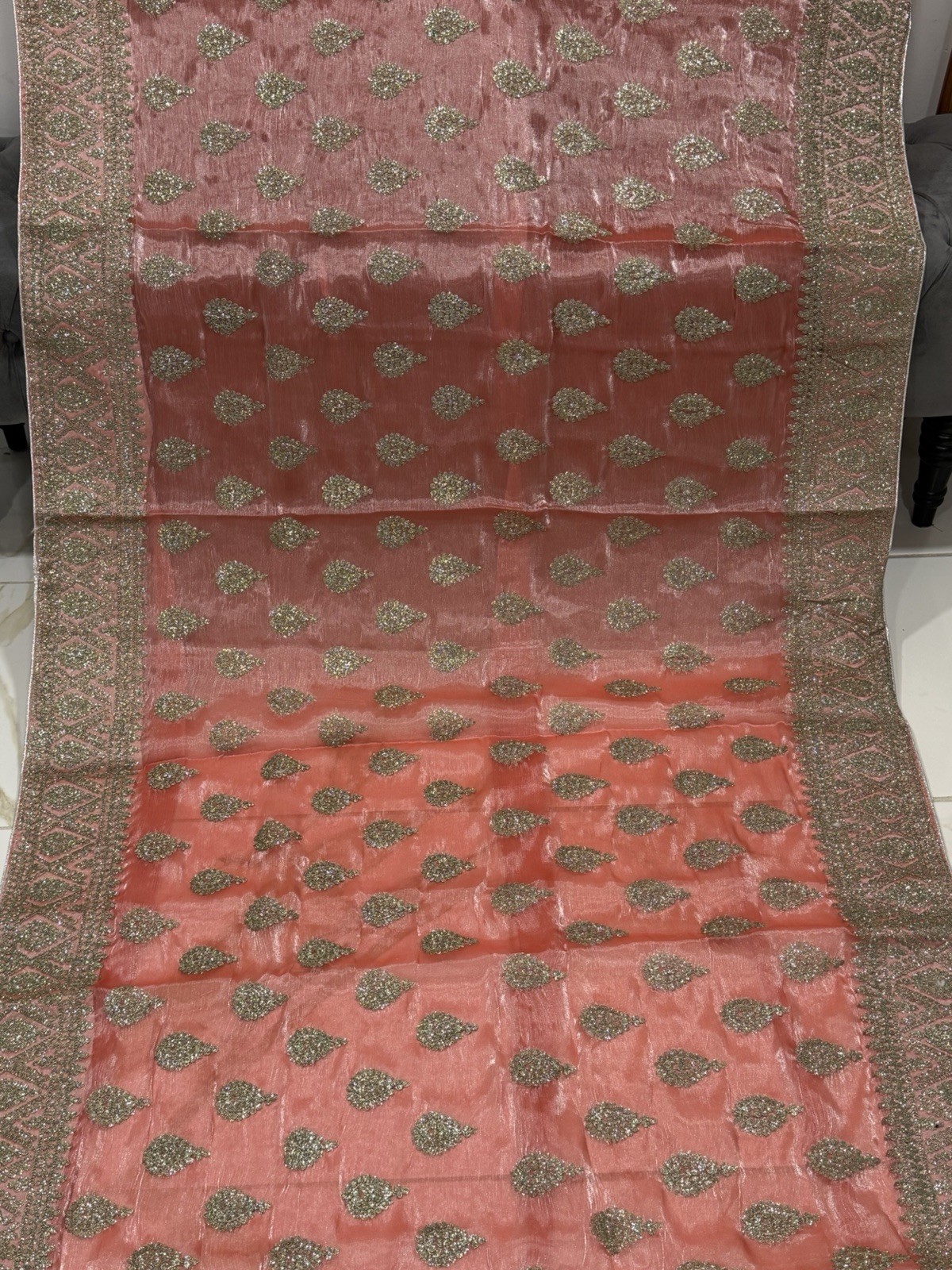 Indian Saree for Women Party Wear jari work Saree with stitched Blouse
