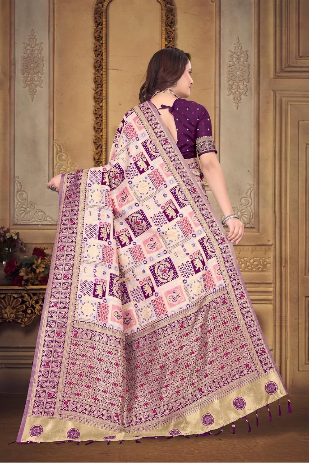 Cotton Silk Regular Fit Modern Sarees for Women with Unstitched Blouse