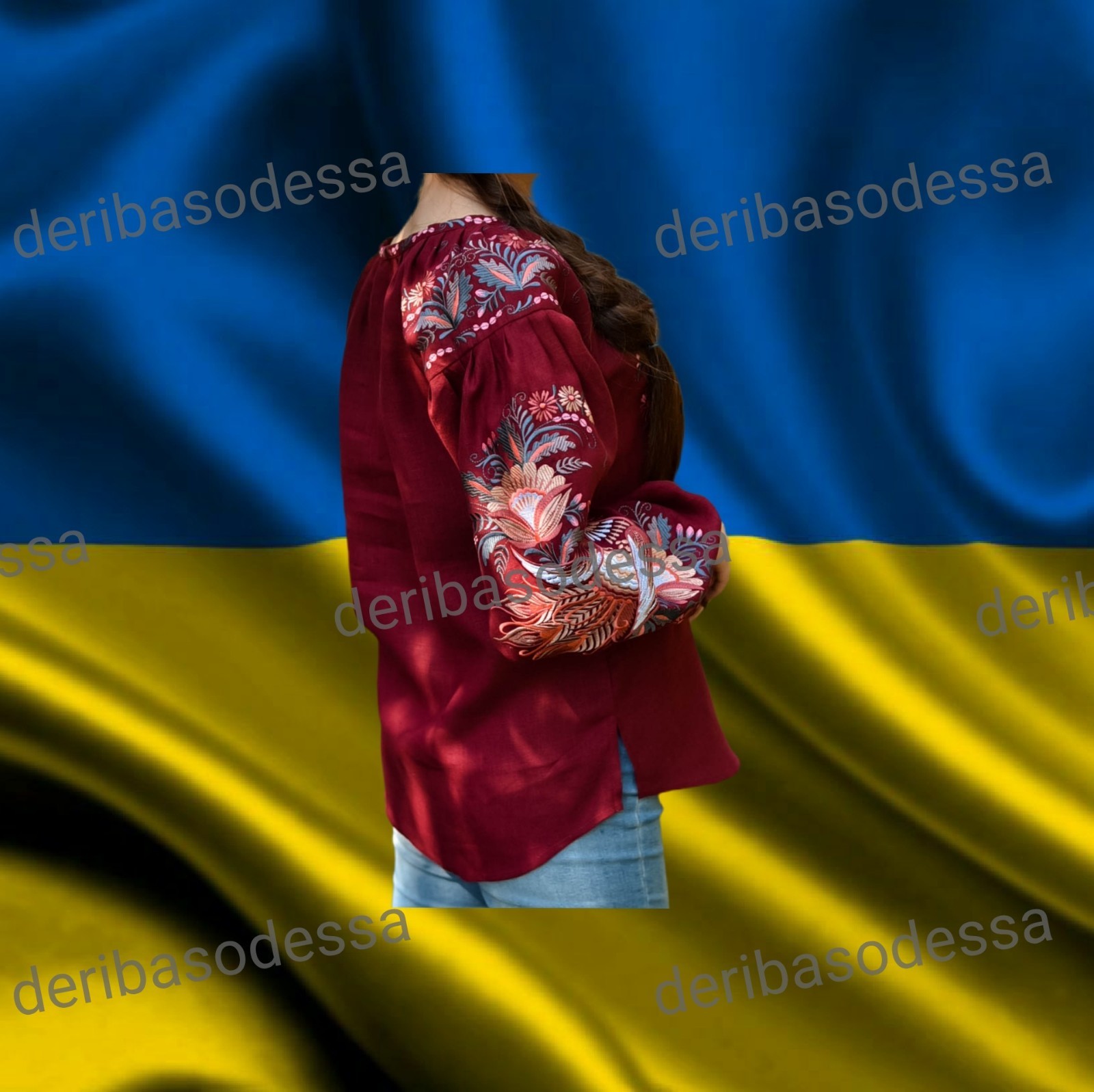Linen 100% S,M,L,XL,2XL,3XL Traditional Ukrainian embroidered blouse Vyshyvanka.