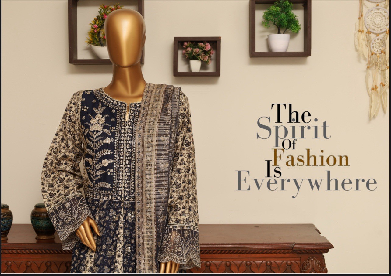 BIN SAEED EXCLUSIVE LAWN FULL EMBROIDERED FROCKS 3PC COLLECTION