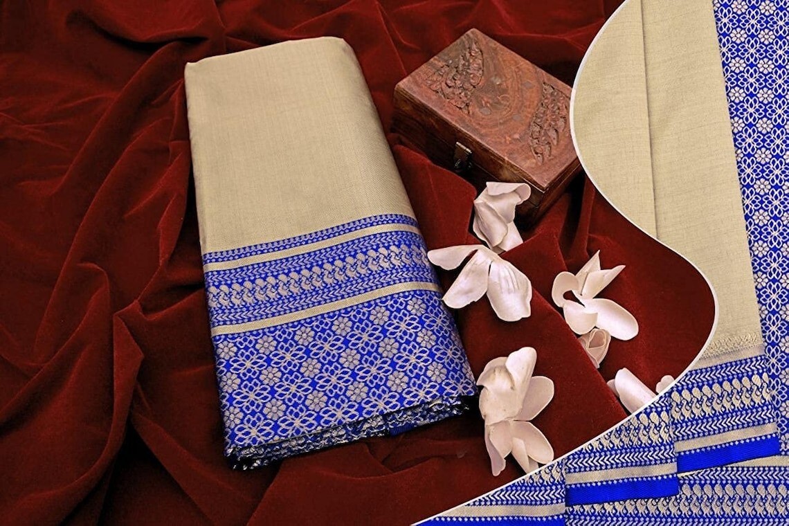 Women’s Kanjivaram Pure Zari Woven Soft Silk Saree With Blouse Piece