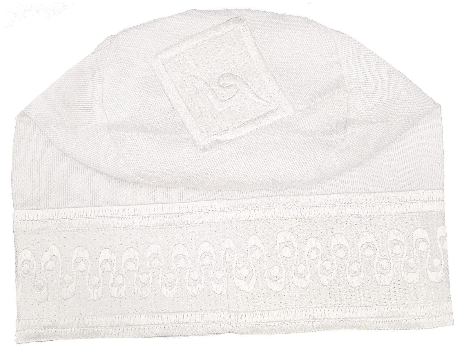 White African ASO Oke Embroidered Cap | Traditional Nigerian Men’s Hat | Wedding